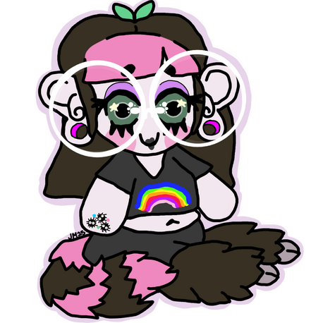 Pynk sitting down